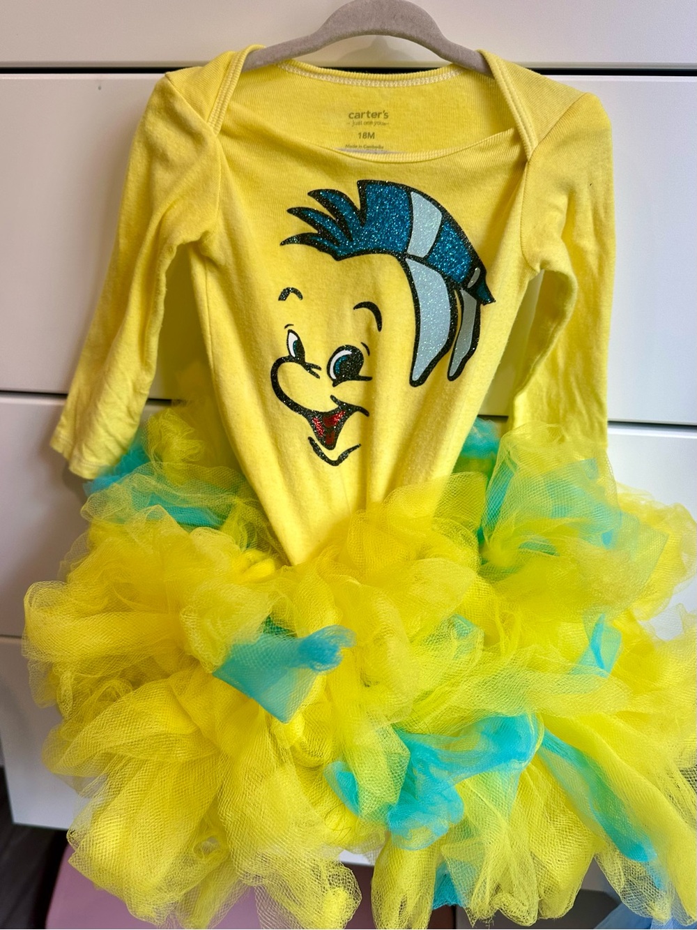 Carter's Yellow Tutu Costume with Blue Accents